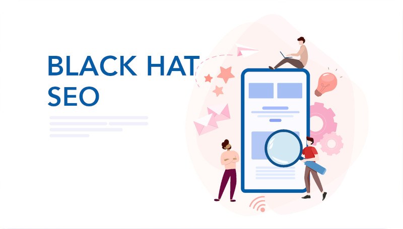 black-hat techniques (spam links, link farms).